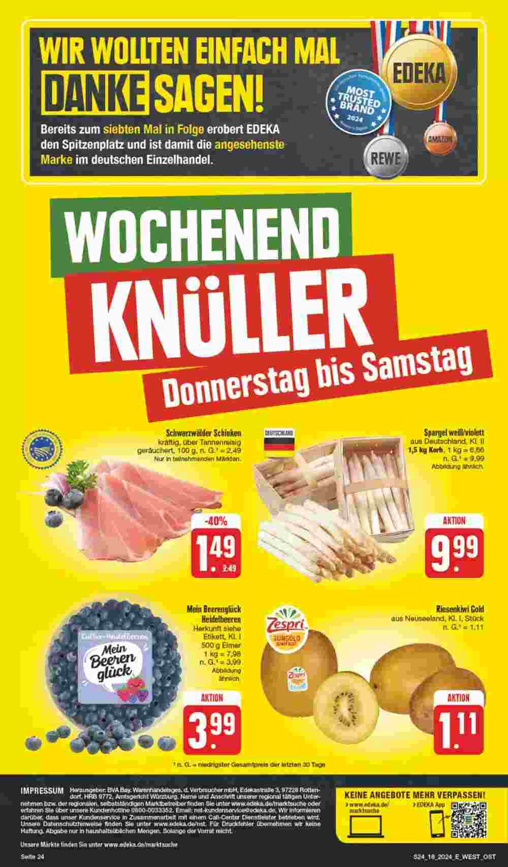 Edeka Spiegel Prospekt (ab 29.04.2024) zum Blättern - Seite 24