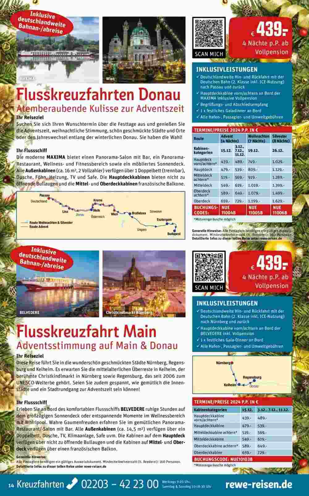 REWE Reisen Prospekt (ab 01.05.2024) zum Blättern - Seite 14