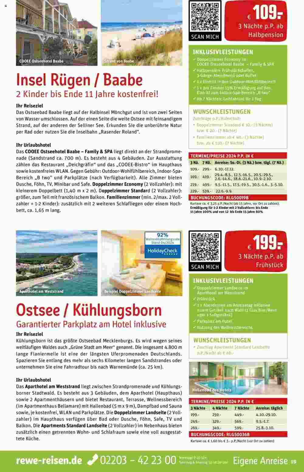 REWE Reisen Prospekt (ab 01.05.2024) zum Blättern - Seite 19