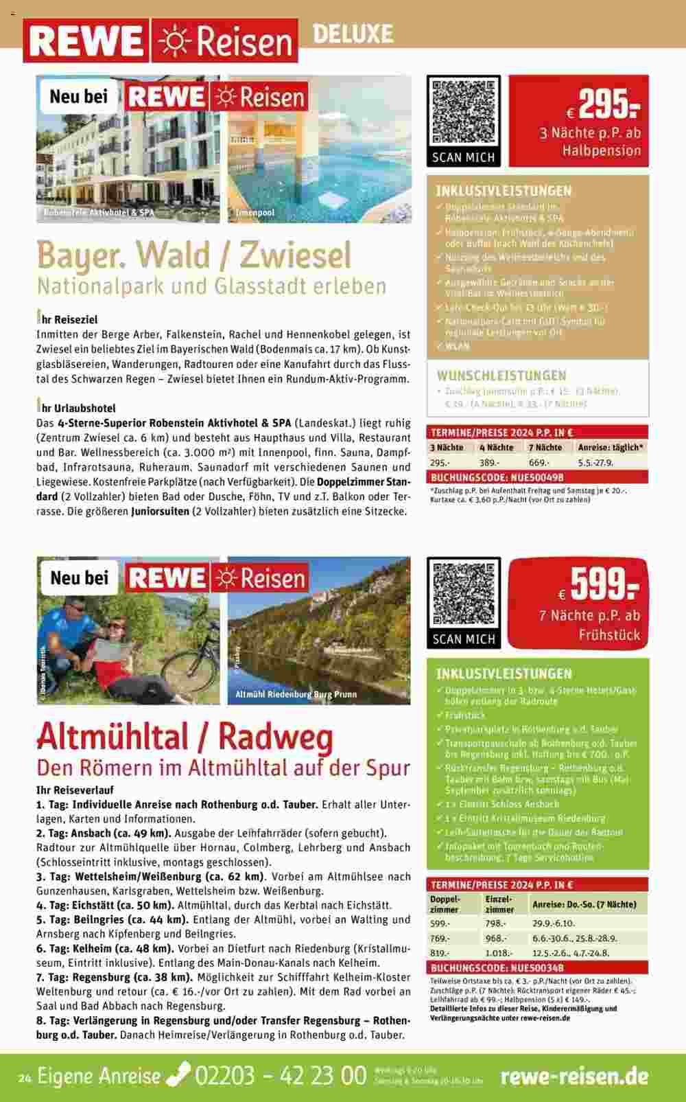 REWE Reisen Prospekt (ab 01.05.2024) zum Blättern - Seite 24