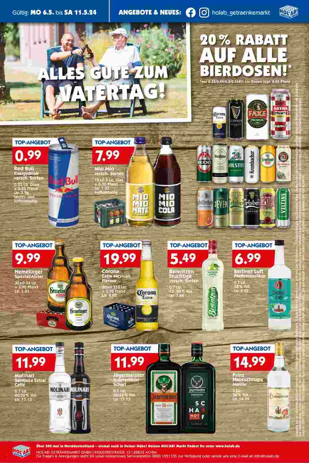 Hol'ab Getränkemarkt Prospekt (ab 06.05.2024) zum Blättern - Seite 8