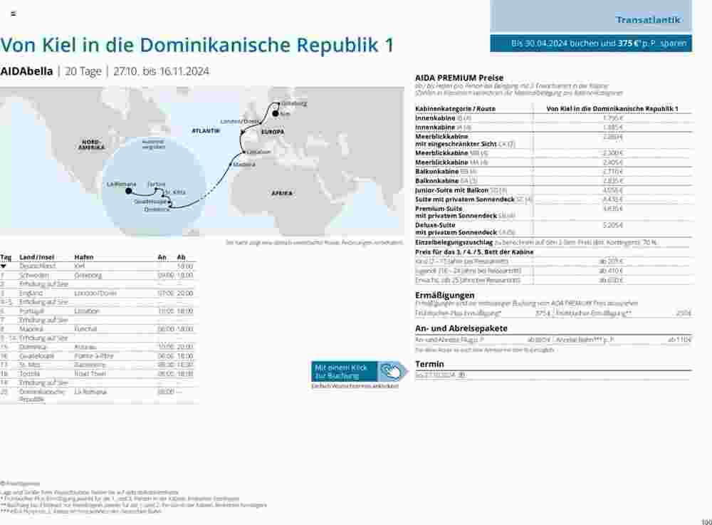 Aida Cruises Prospekt (ab 25.05.2024) zum Blättern - Seite 100