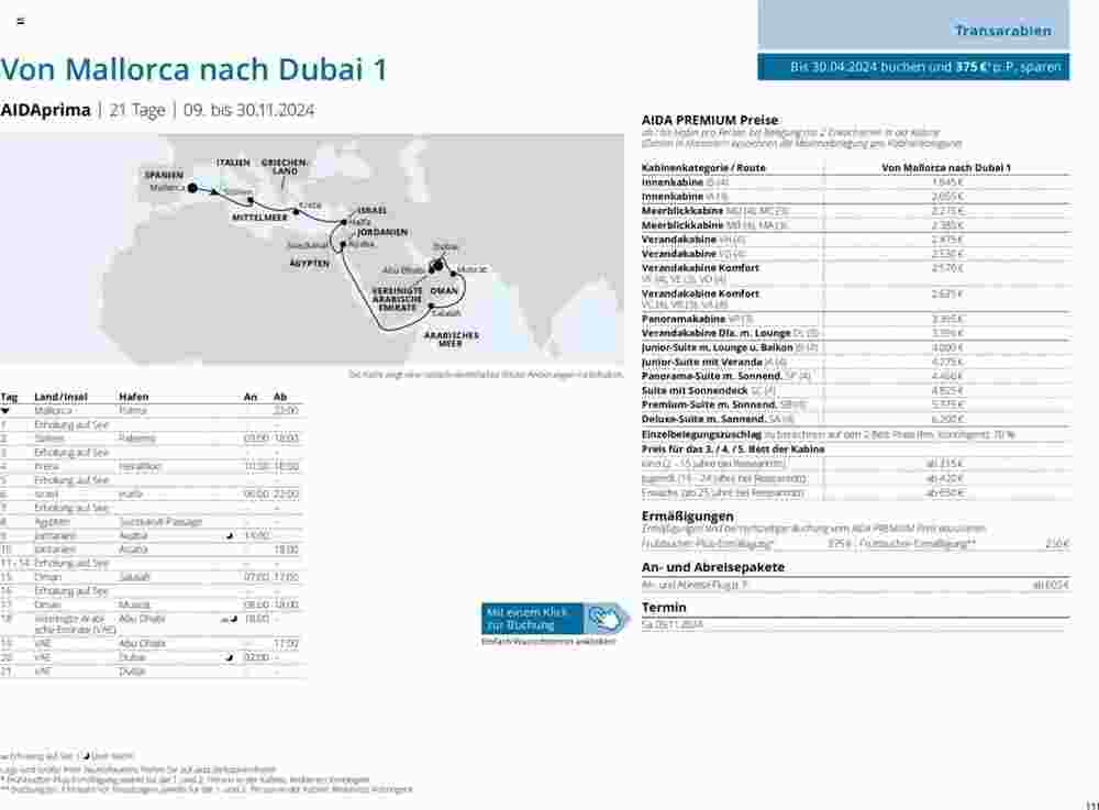 Aida Cruises Prospekt (ab 25.05.2024) zum Blättern - Seite 111