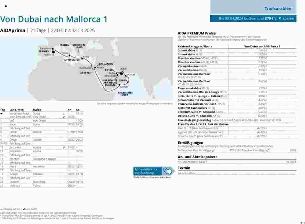 Aida Cruises Prospekt (ab 25.05.2024) zum Blättern - Seite 112