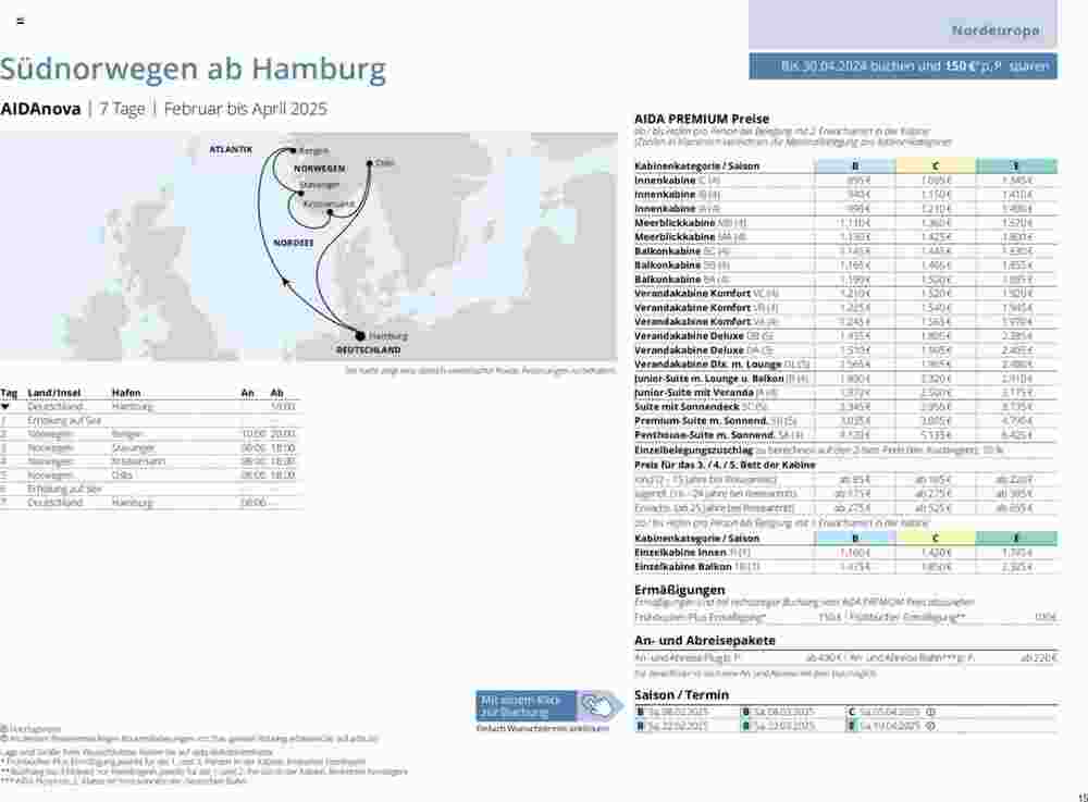 Aida Cruises Prospekt (ab 25.05.2024) zum Blättern - Seite 15