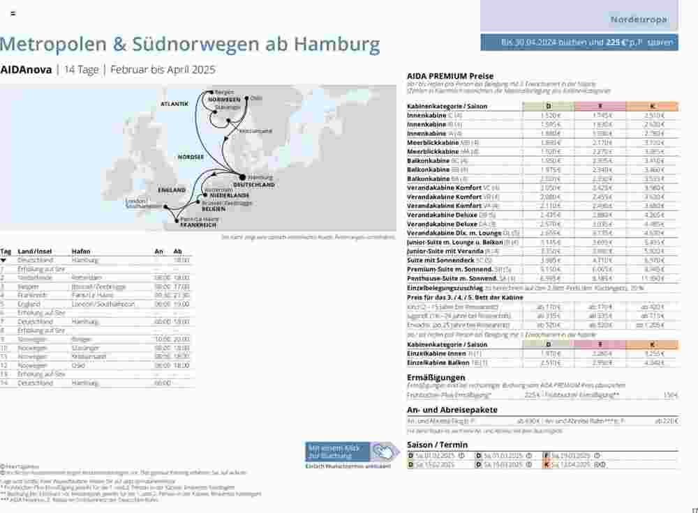 Aida Cruises Prospekt (ab 25.05.2024) zum Blättern - Seite 17