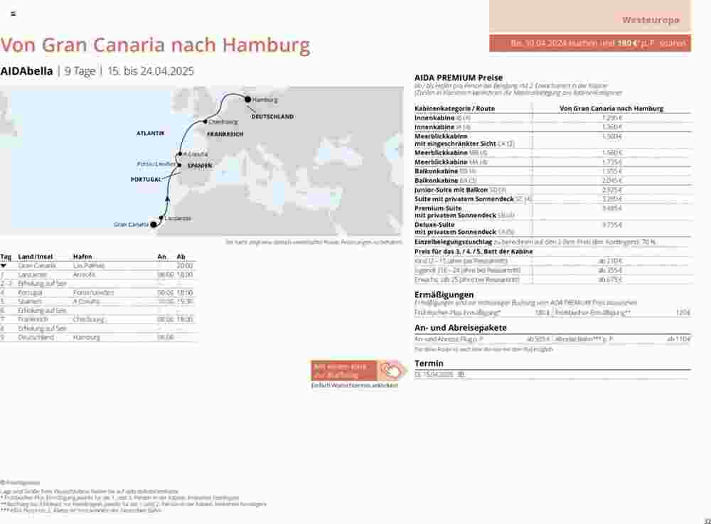 Aida Cruises Prospekt (ab 25.05.2024) zum Blättern - Seite 32