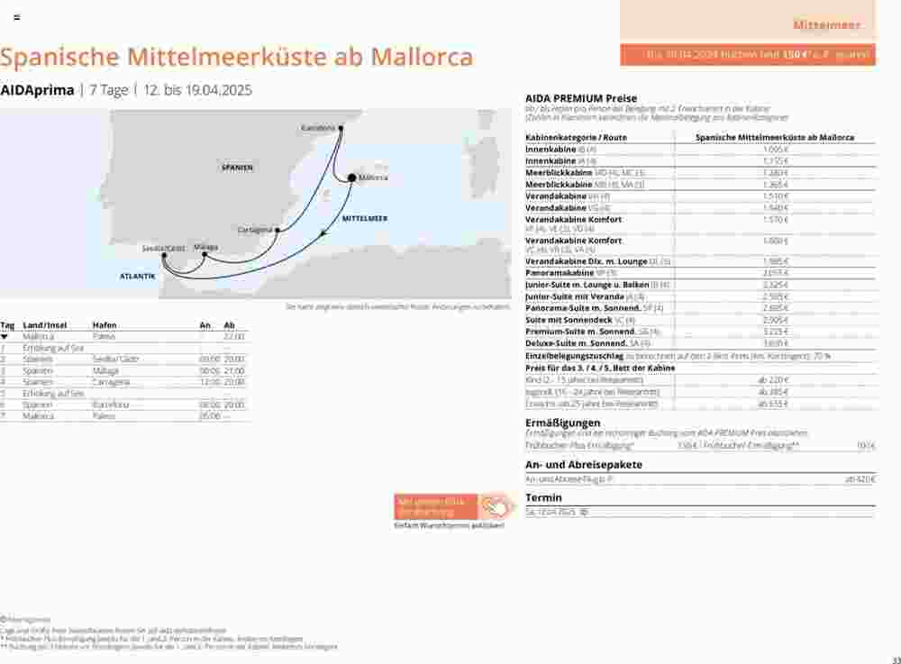 Aida Cruises Prospekt (ab 25.05.2024) zum Blättern - Seite 33