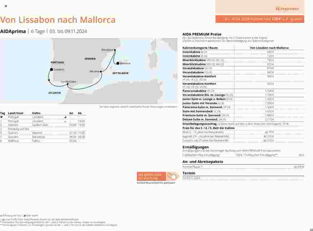 Aida Cruises Prospekt (ab 25.05.2024) zum Blättern - Seite 40