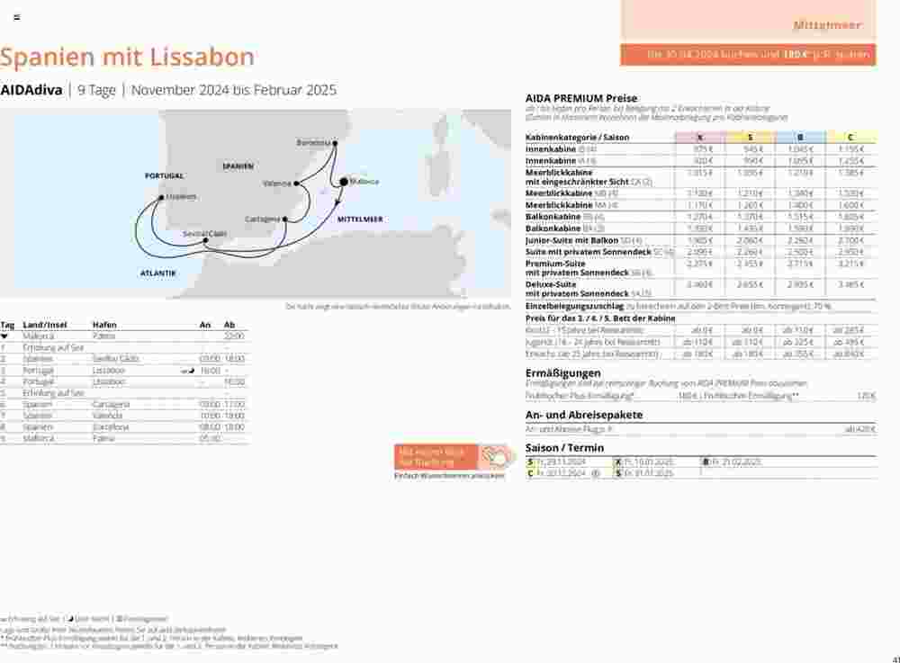 Aida Cruises Prospekt (ab 25.05.2024) zum Blättern - Seite 41