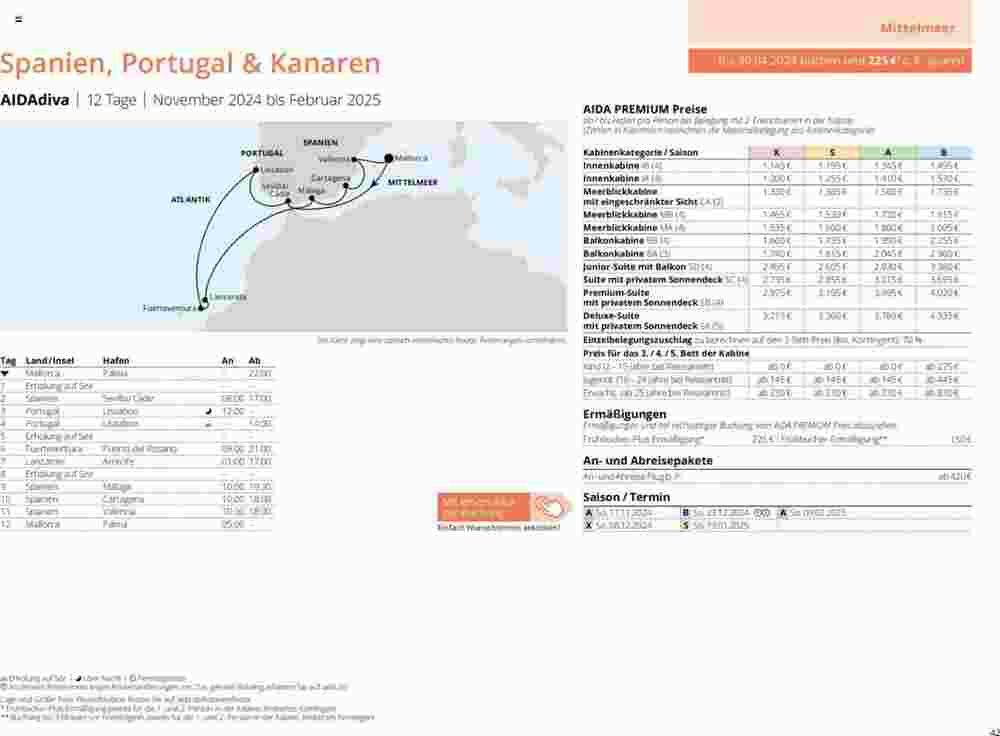 Aida Cruises Prospekt (ab 25.05.2024) zum Blättern - Seite 42