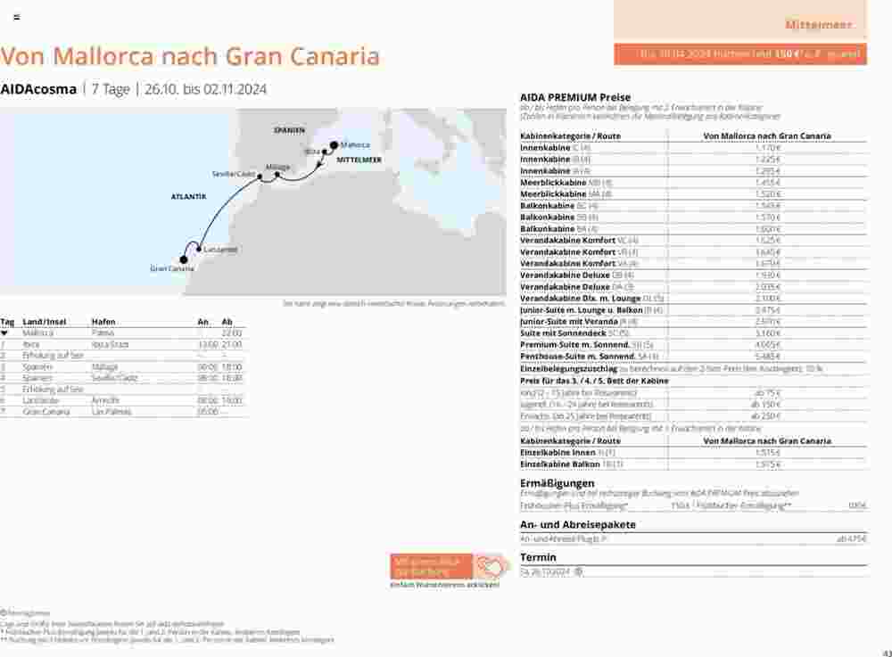Aida Cruises Prospekt (ab 25.05.2024) zum Blättern - Seite 43
