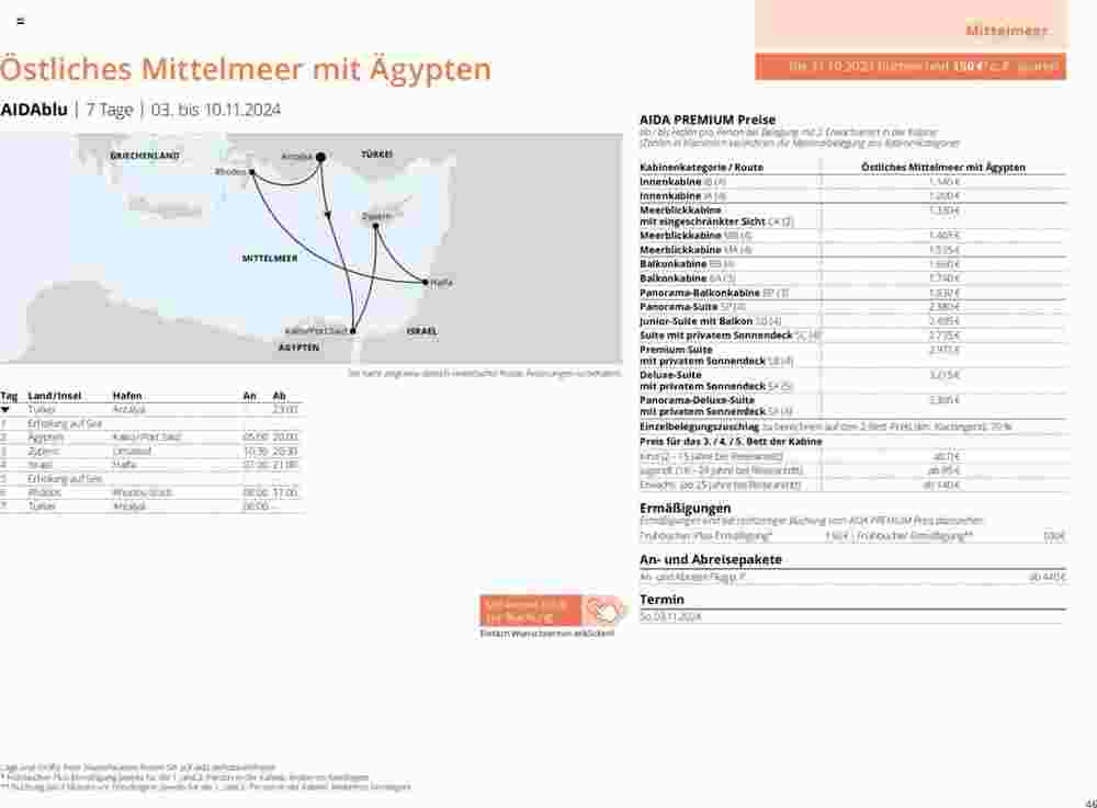 Aida Cruises Prospekt (ab 25.05.2024) zum Blättern - Seite 46