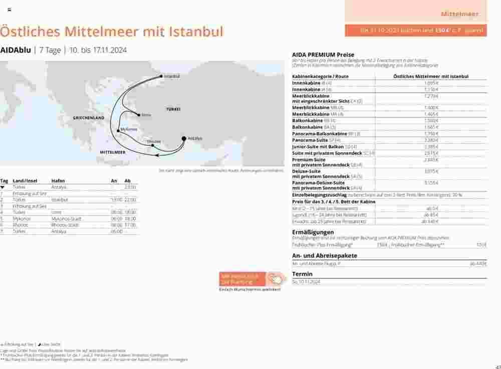 Aida Cruises Prospekt (ab 25.05.2024) zum Blättern - Seite 47