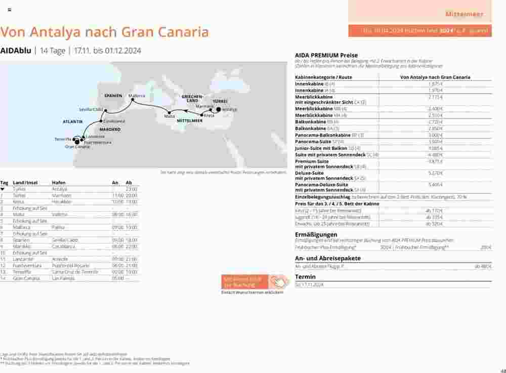 Aida Cruises Prospekt (ab 25.05.2024) zum Blättern - Seite 48