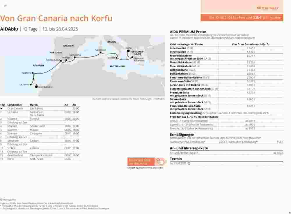 Aida Cruises Prospekt (ab 25.05.2024) zum Blättern - Seite 51