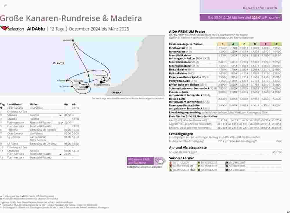 Aida Cruises Prospekt (ab 25.05.2024) zum Blättern - Seite 62