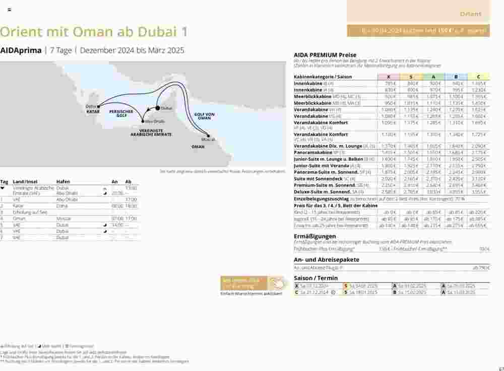 Aida Cruises Prospekt (ab 25.05.2024) zum Blättern - Seite 67