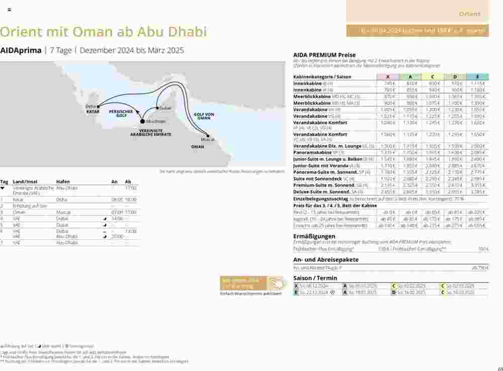 Aida Cruises Prospekt (ab 25.05.2024) zum Blättern - Seite 69