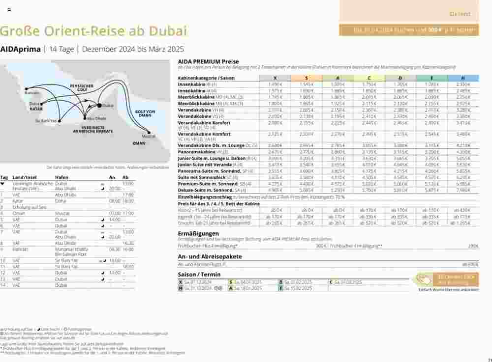 Aida Cruises Prospekt (ab 25.05.2024) zum Blättern - Seite 71