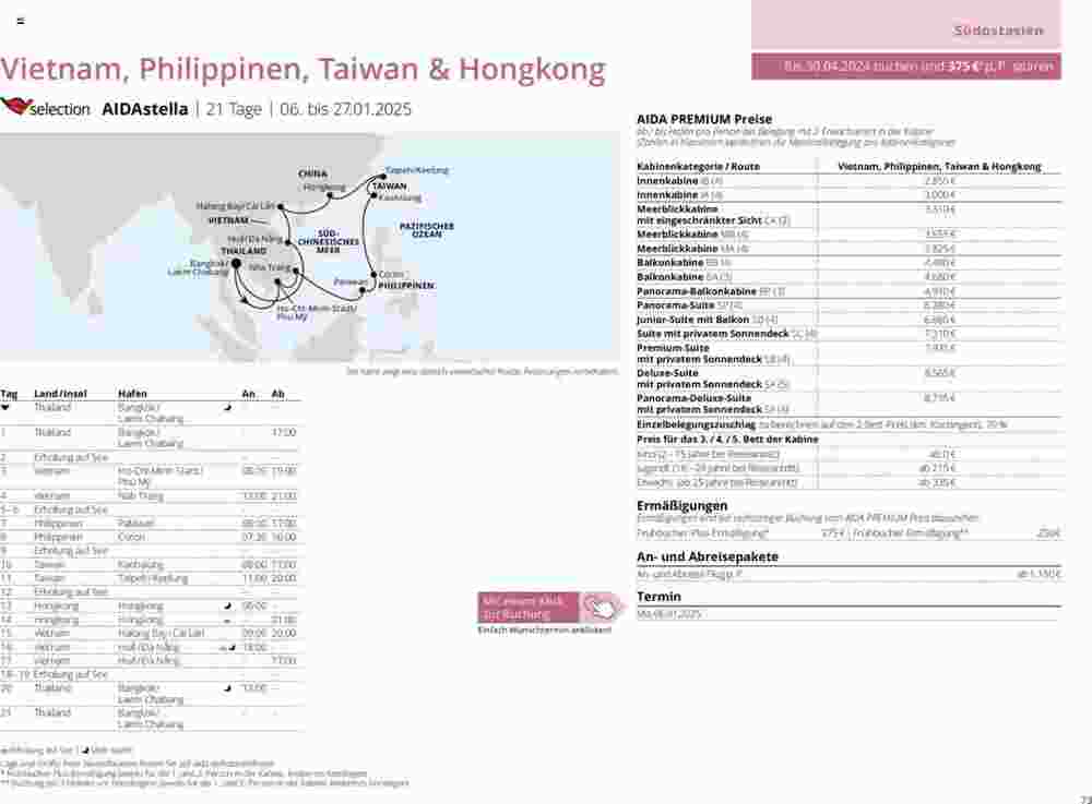 Aida Cruises Prospekt (ab 25.05.2024) zum Blättern - Seite 73