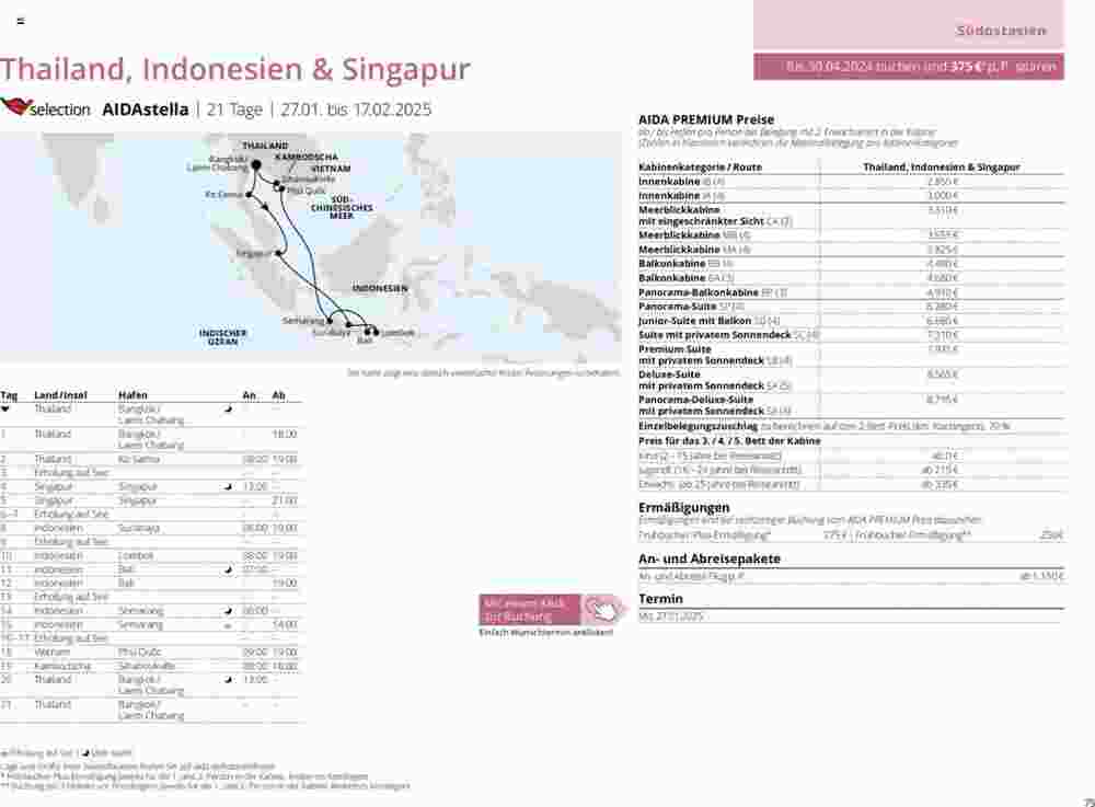 Aida Cruises Prospekt (ab 25.05.2024) zum Blättern - Seite 75