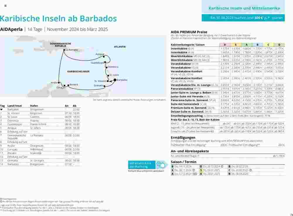 Aida Cruises Prospekt (ab 25.05.2024) zum Blättern - Seite 78