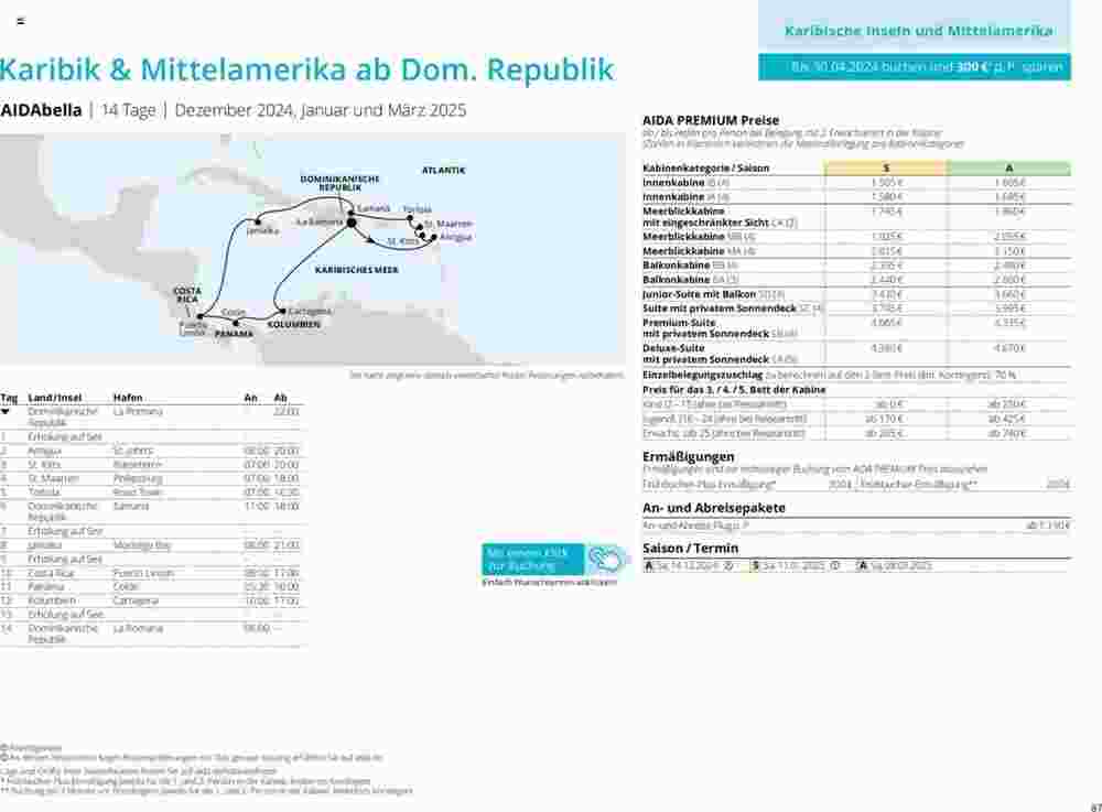 Aida Cruises Prospekt (ab 25.05.2024) zum Blättern - Seite 87