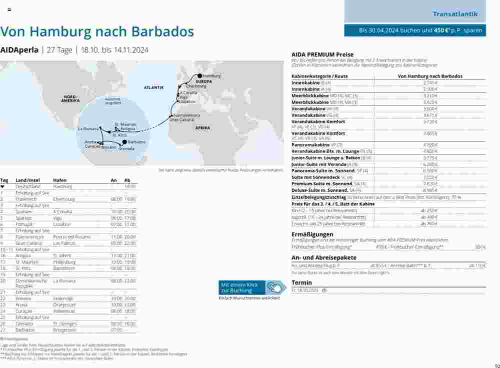 Aida Cruises Prospekt (ab 25.05.2024) zum Blättern - Seite 92