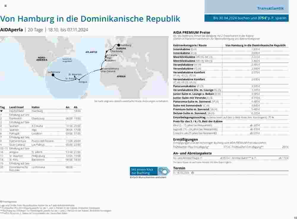 Aida Cruises Prospekt (ab 25.05.2024) zum Blättern - Seite 93