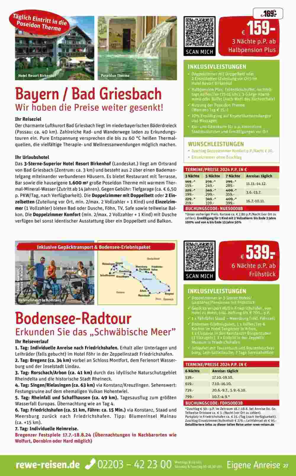 REWE Reisen Prospekt (ab 01.06.2024) zum Blättern - Seite 27