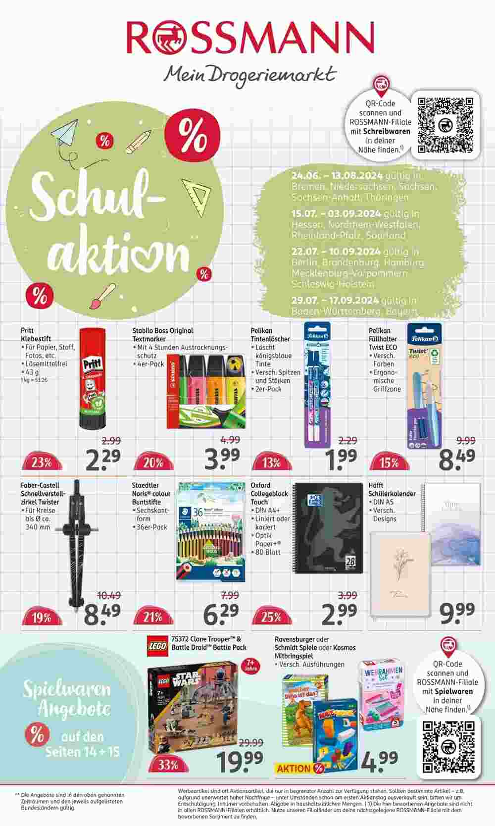 Rossmann Prospekt (ab 23.06.2024) zum Blättern - Seite 1