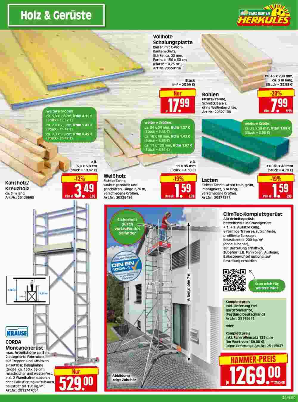 Herkules Baumarkt Prospekt (ab 24.06.2024) zum Blättern - Seite 9