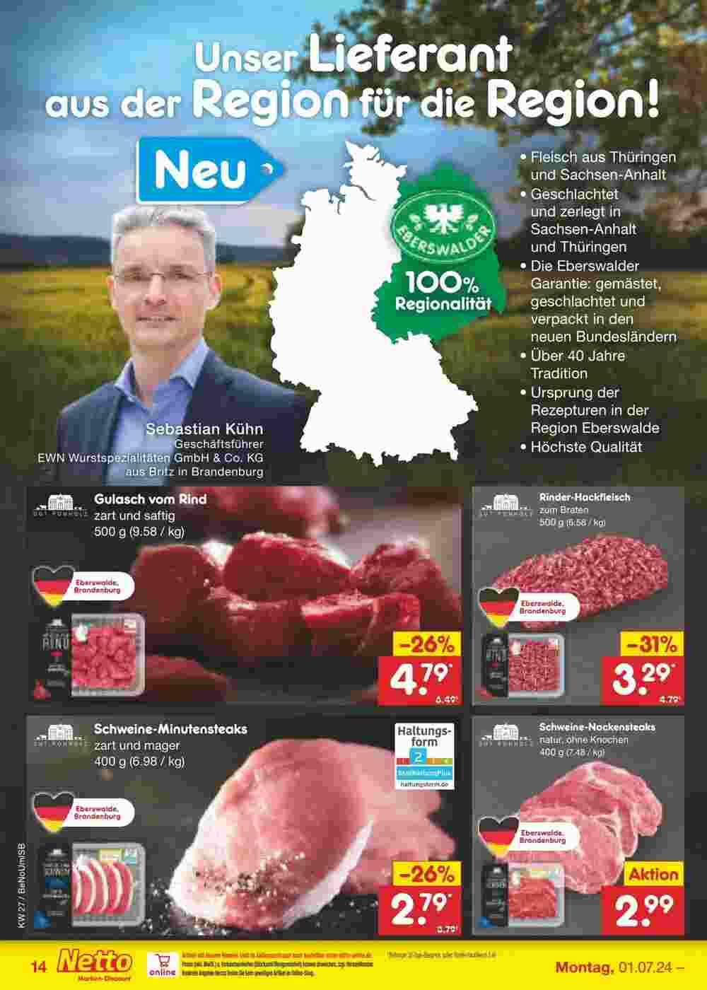 Netto Marken-Discount Prospekt (ab 30.06.2024) zum Blättern - Seite 14