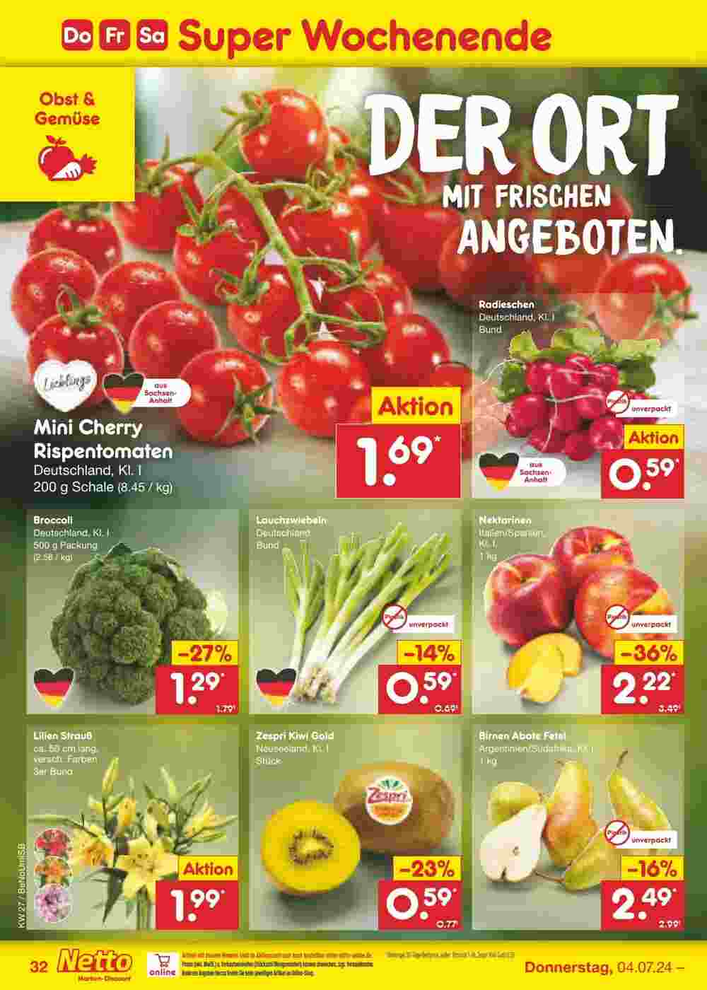 Netto Marken-Discount Prospekt (ab 30.06.2024) zum Blättern - Seite 32