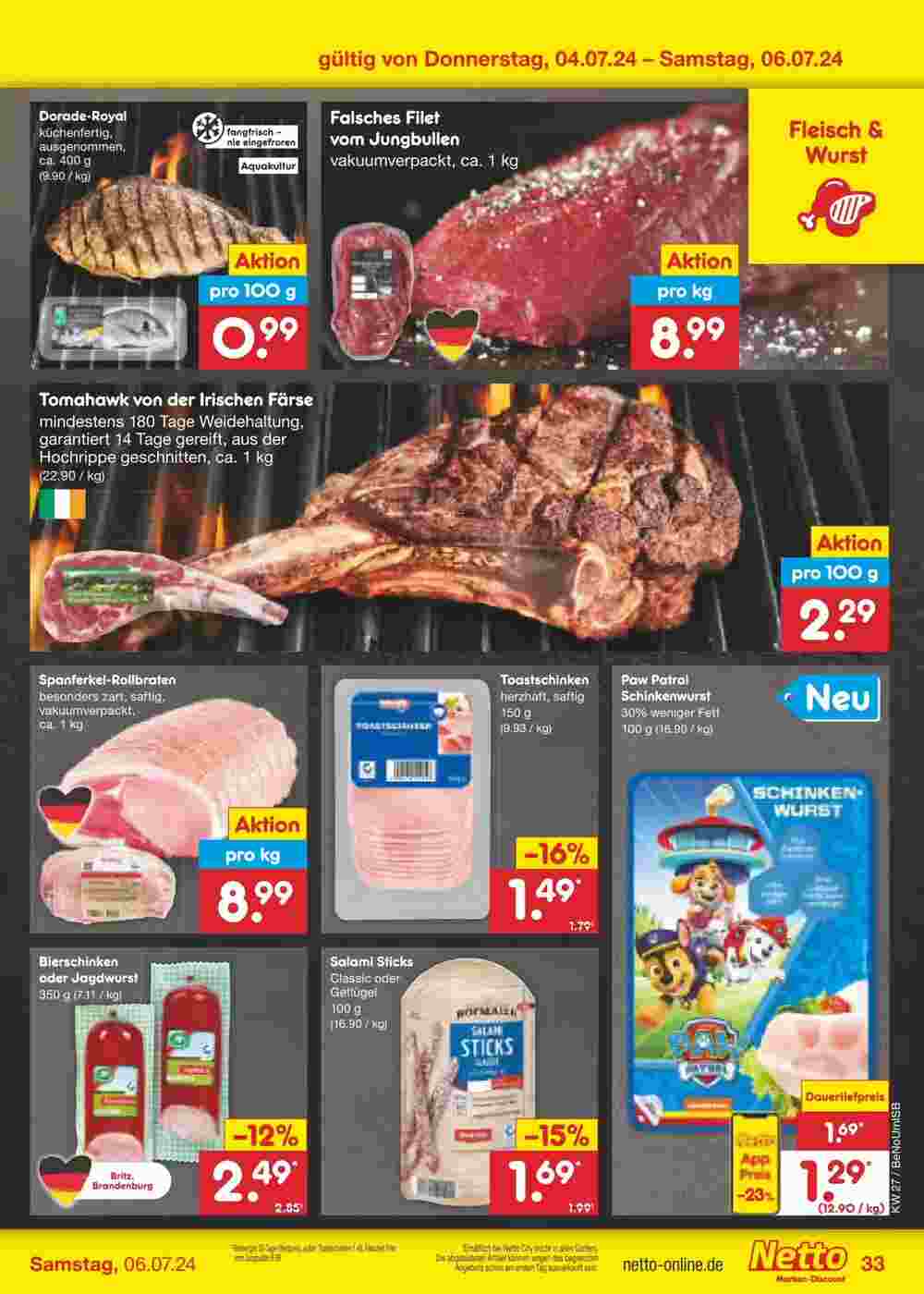 Netto Marken-Discount Prospekt (ab 30.06.2024) zum Blättern - Seite 33