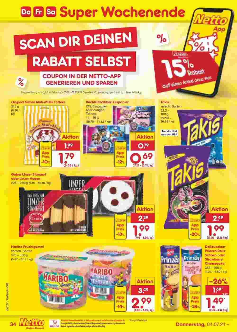 Netto Marken-Discount Prospekt (ab 30.06.2024) zum Blättern - Seite 34