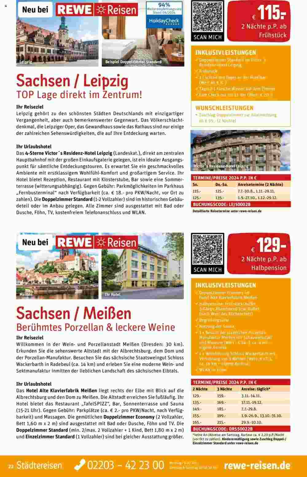 REWE Reisen Prospekt (ab 01.07.2024) zum Blättern - Seite 22