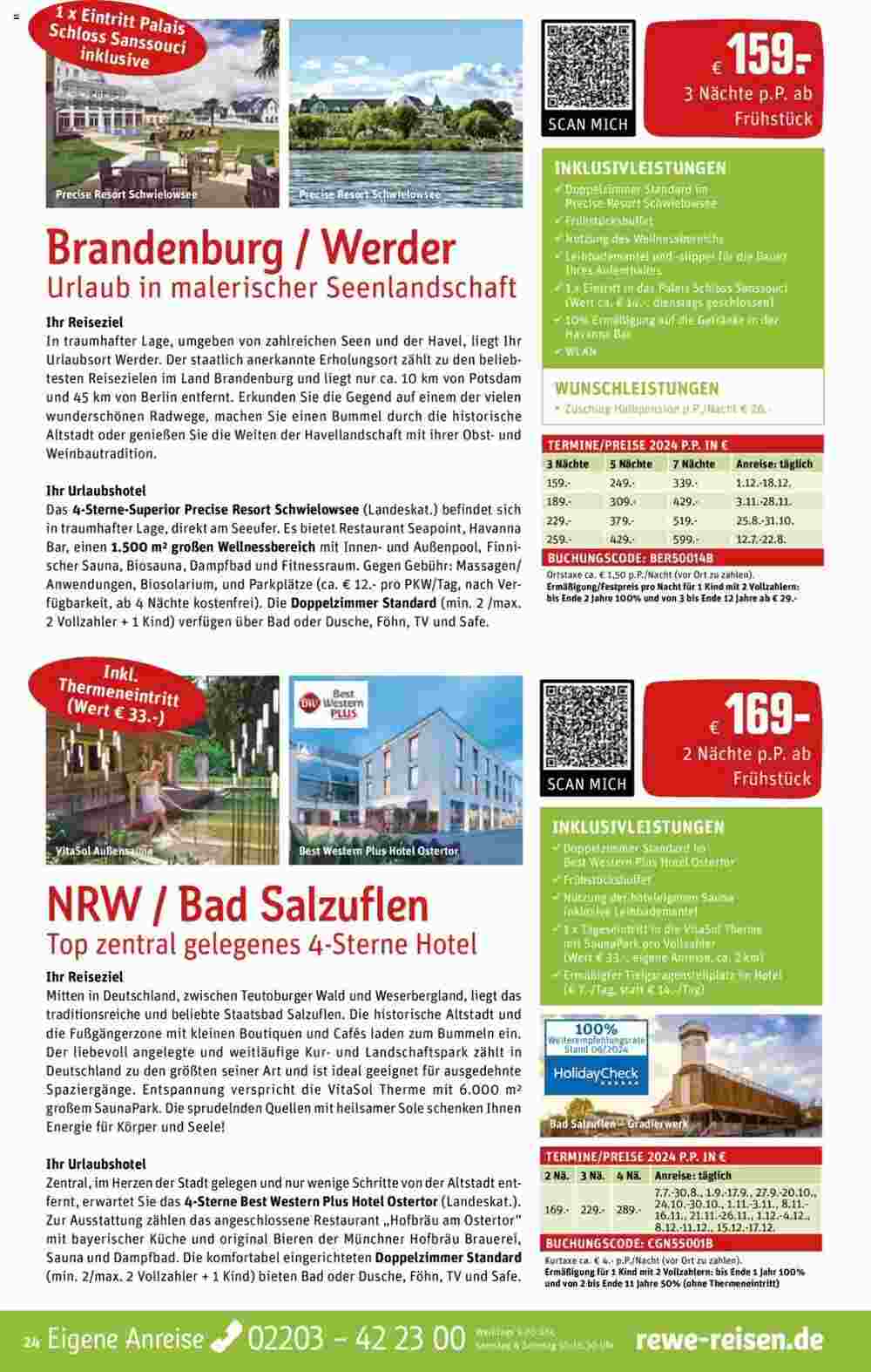 REWE Reisen Prospekt (ab 01.07.2024) zum Blättern - Seite 24