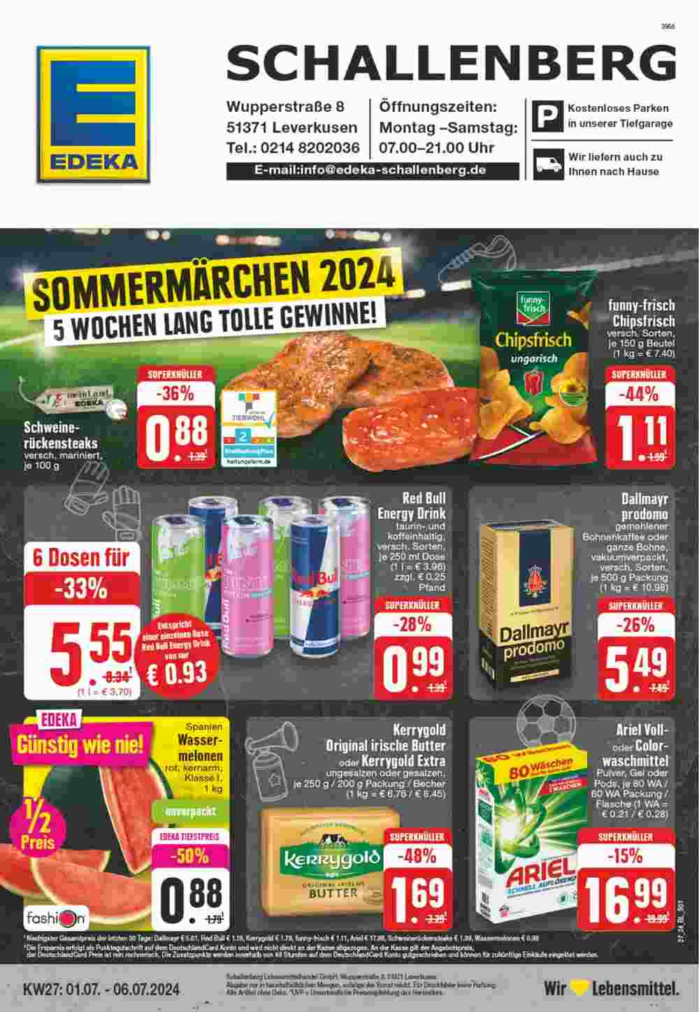 Edeka Schallenberg Prospekt (ab 01.07.2024) zum Blättern - Seite 1