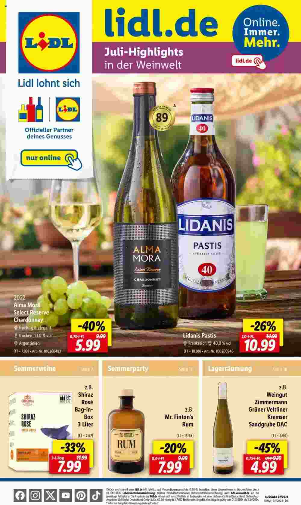 Lidl Prospekt (ab 01.07.2024) zum Blättern - Seite 1