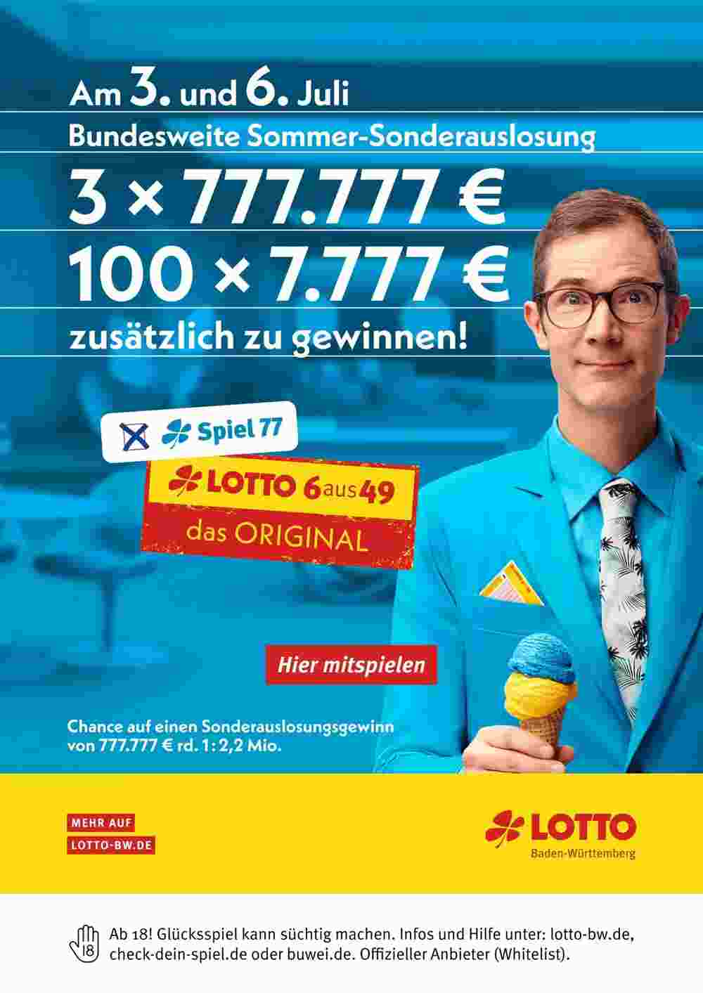 Lotto Prospekt (ab 03.07.2024) zum Blättern - Seite 1