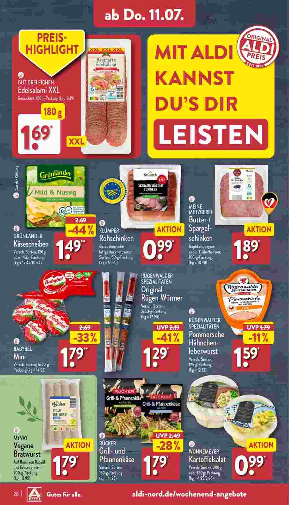 Aldi Nord Prospekt (ab 08.07.2024) zum Blättern - Seite 28