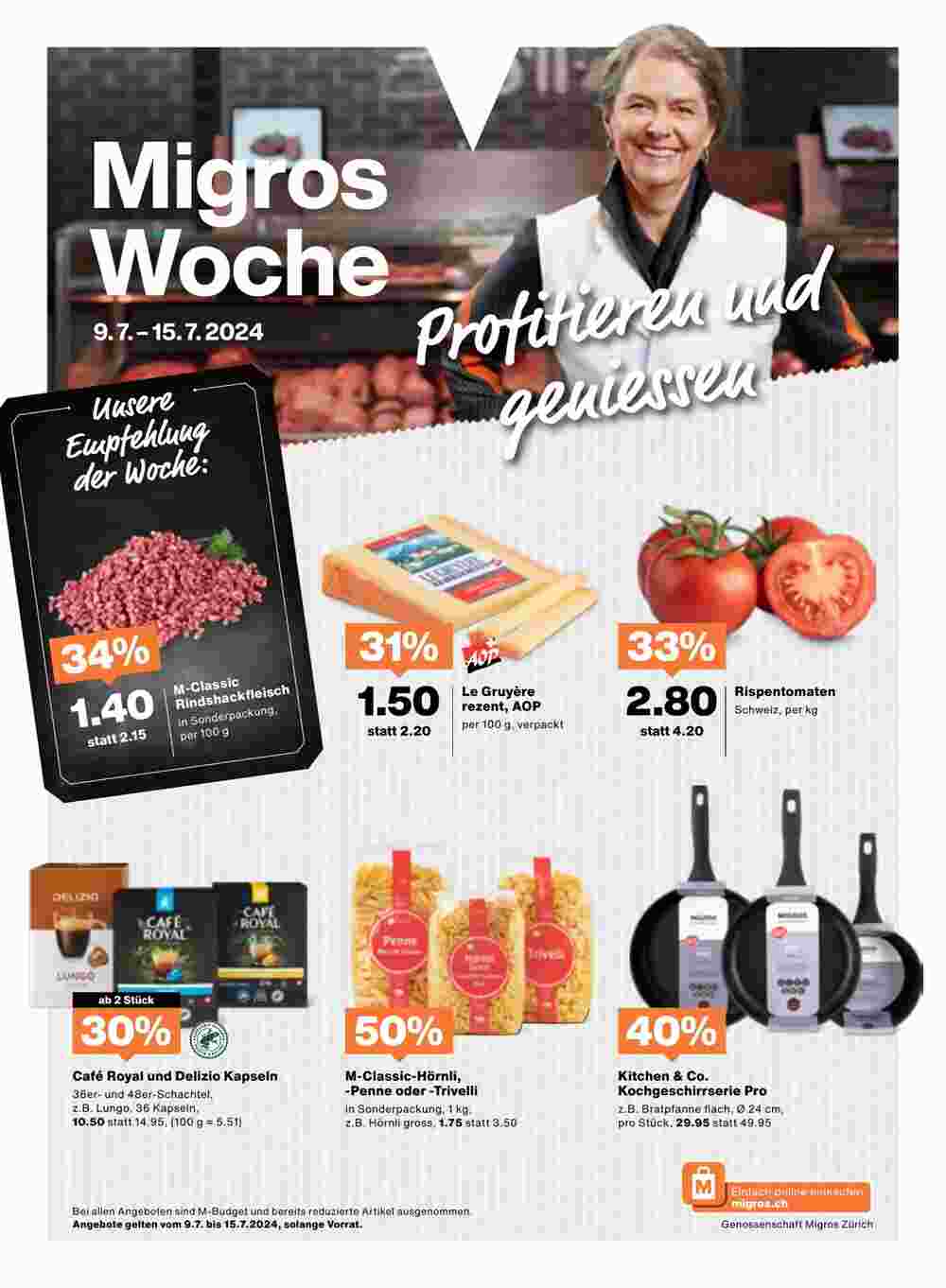 Migros Prospekt (ab 09.07.2024) zum Blättern - Seite 1