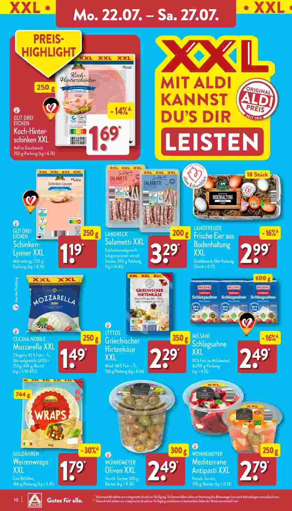 Aldi Nord Prospekt (ab 22.07.2024) zum Blättern - Seite 10