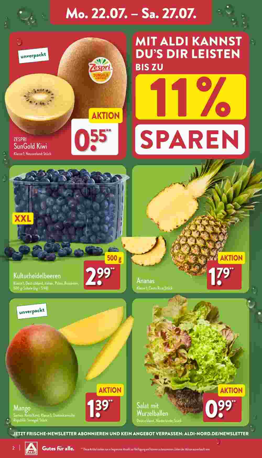 Aldi Nord Prospekt (ab 22.07.2024) zum Blättern - Seite 2