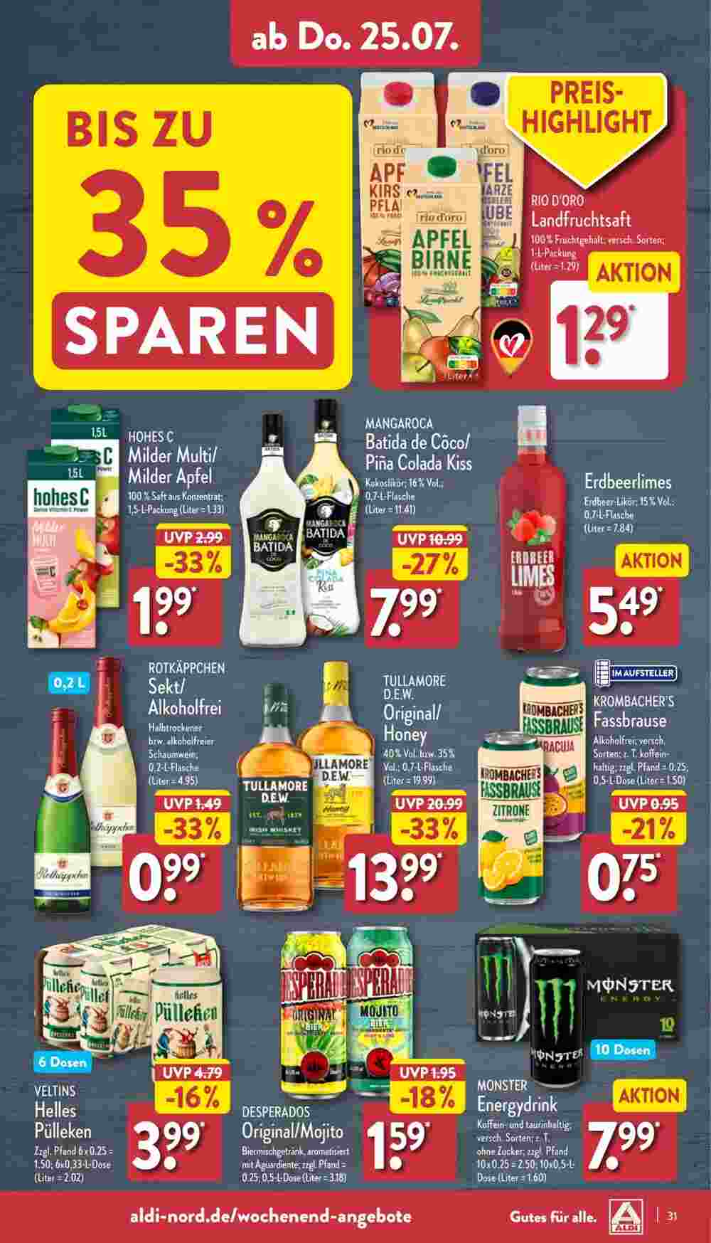 Aldi Nord Prospekt (ab 22.07.2024) zum Blättern - Seite 31