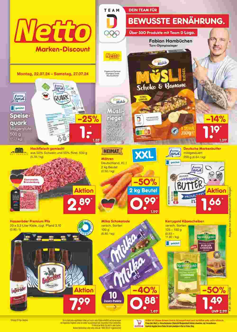 Netto Marken-Discount Prospekt (ab 22.07.2024) zum Blättern - Seite 1