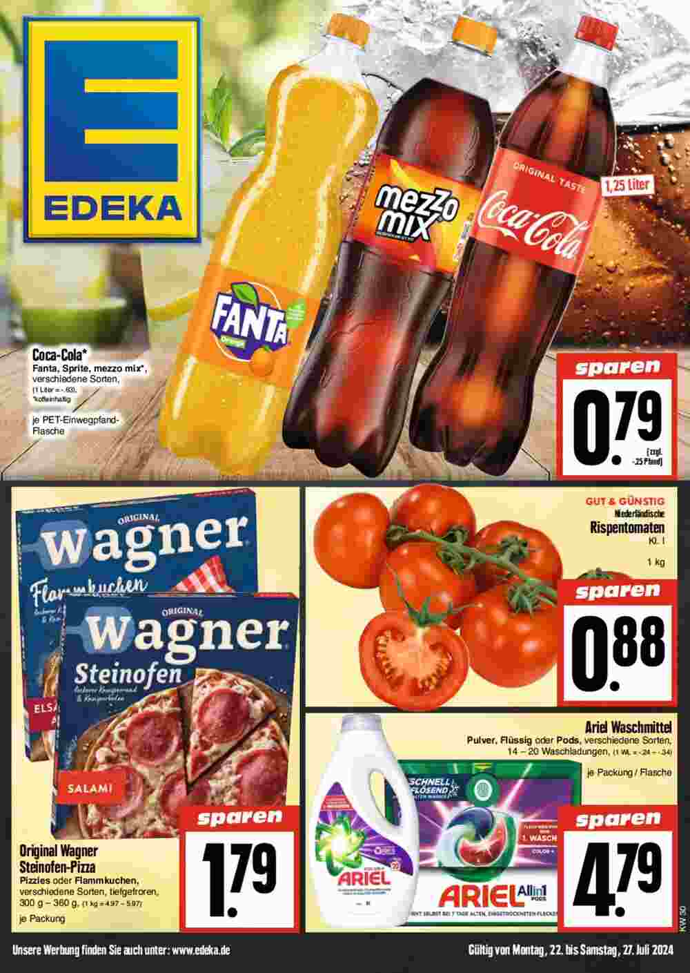 Edeka Frischemarkt Prospekt (ab 22.07.2024) zum Blättern - Seite 1