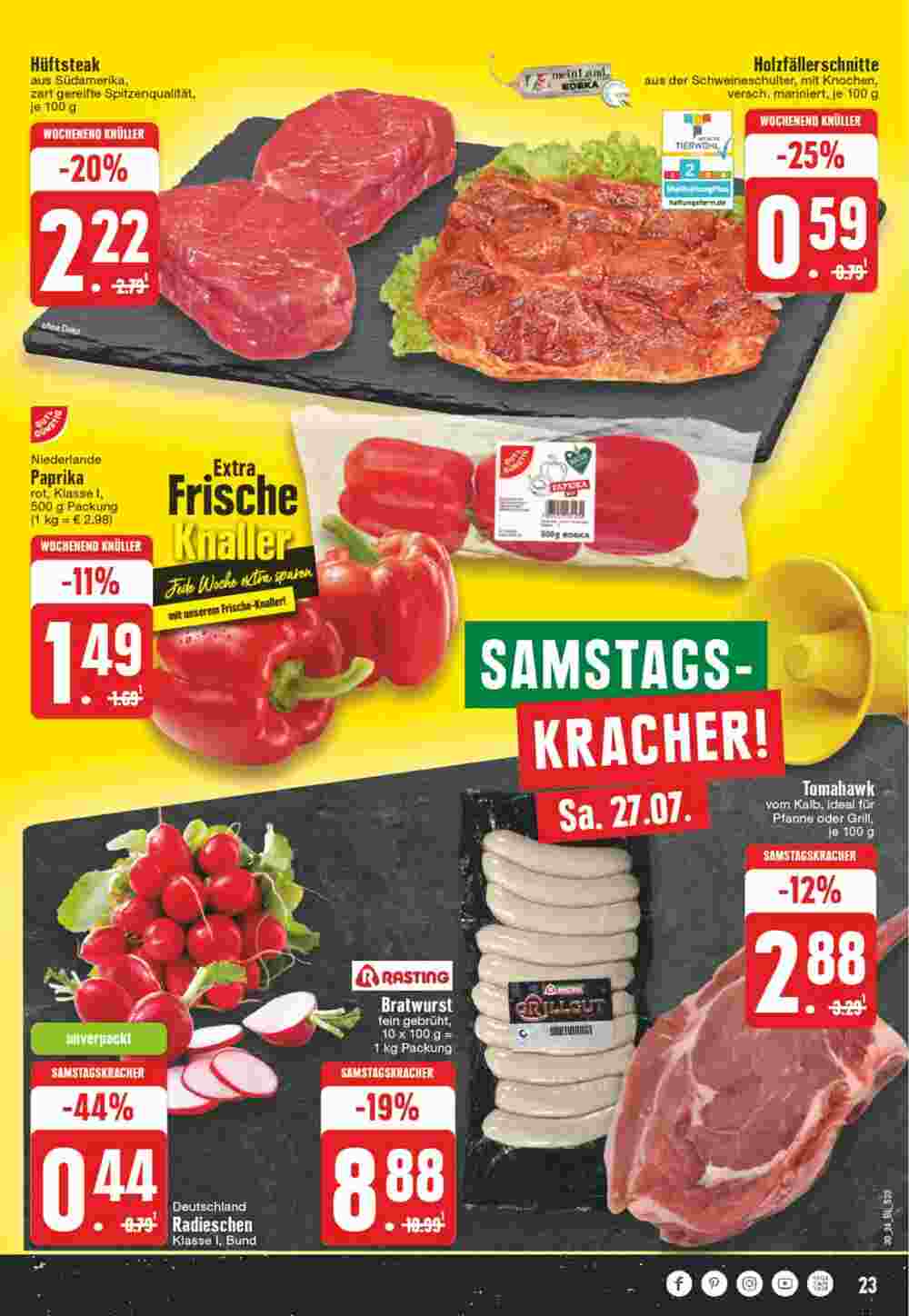 Edeka Wegner Prospekt (ab 22.07.2024) zum Blättern - Seite 23